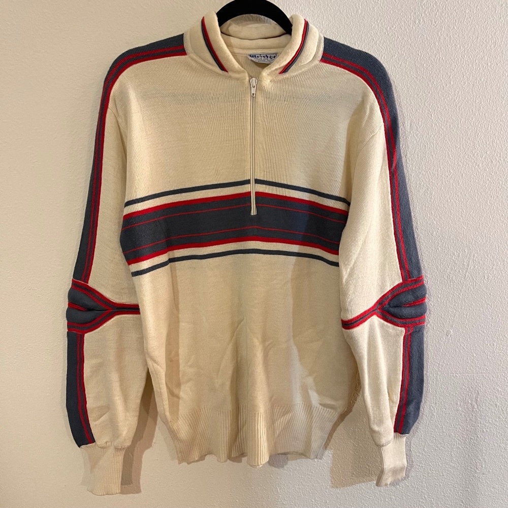 Vintage 70s Meister for Hagmeister-Lert Inc. Half Zip Ski Sweater Men's Medium